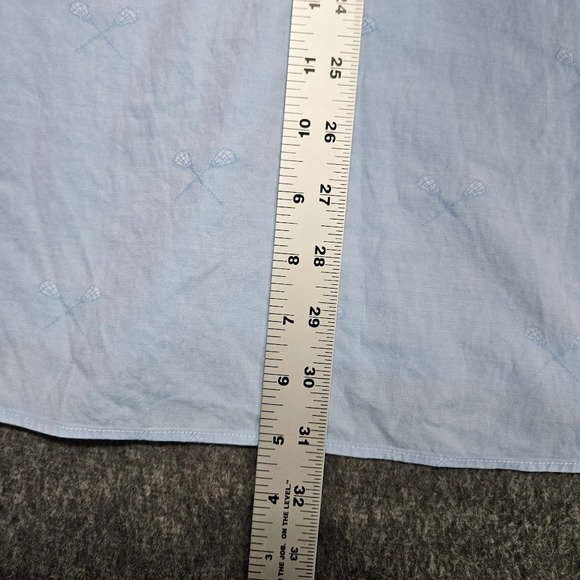 Vineyard Vines Slim Fit Murray Shirt XL Mens Blue Lacrosse Embroidered Oxford - Picture 7 of 7